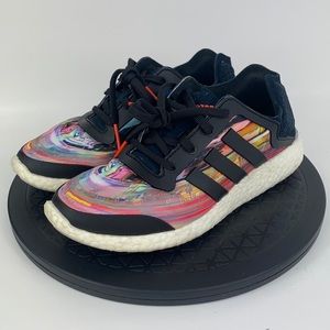 Adidas Pure Boost Black/Multicolor Running Shoes B41118 Women's Size 7